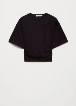 T-shirt met rijgplooien