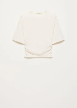 T-shirt met rijgplooien