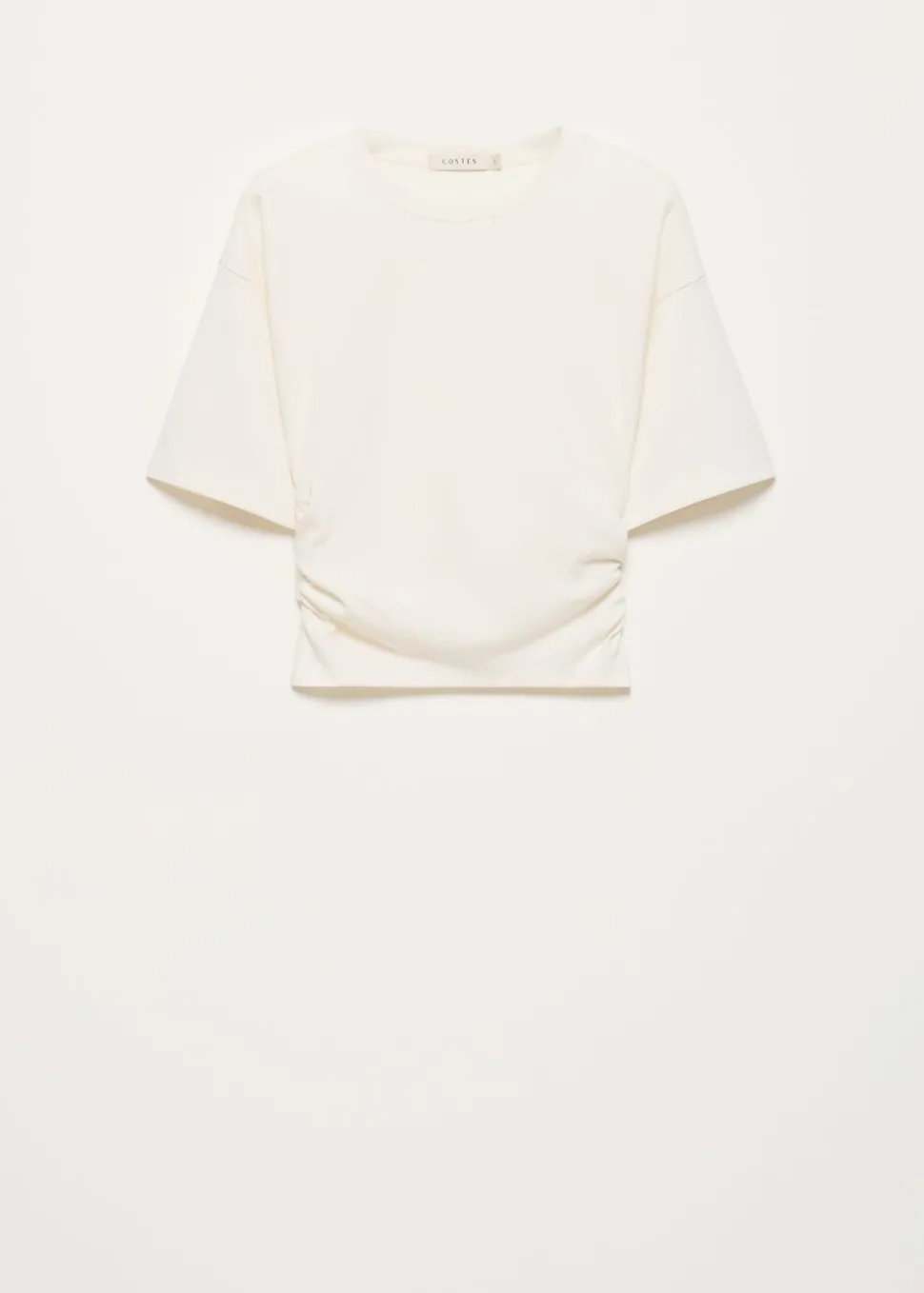 T-shirt met rijgplooien