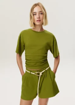 T-shirt met tailleplooi