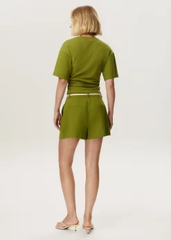 T-shirt met tailleplooi