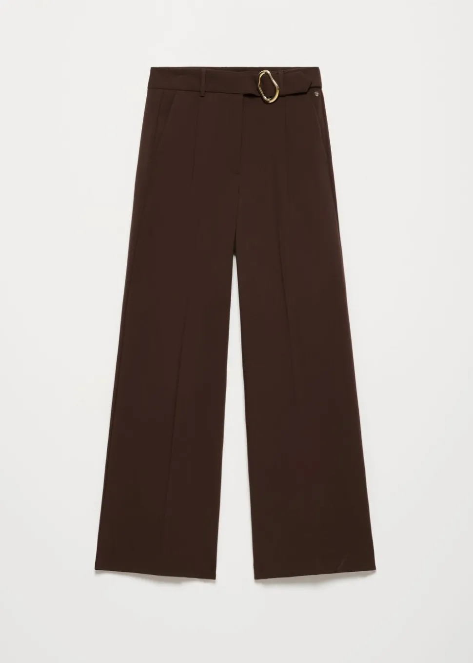 Wijde pantalon met gesp